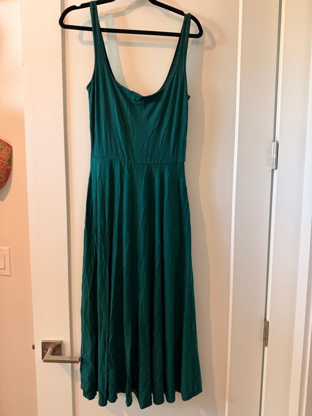 Reformation dark green Scoop Neck Maxi Dress